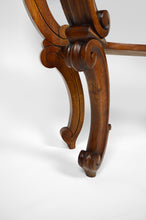 将图片加载到图库查看器,Console XIXème en noyer sculpté et plateau en marbre