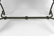 将图片加载到图库查看器,Table basse en fer forgé patiné et marbre noir, circa 1940