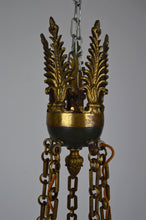 将图片加载到图库查看器,Lustre Empire en bronze, modèle aux mascarons