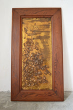 将图片加载到图库查看器,Panneau floral Art Nouveau en laiton, vers 1900