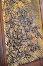 将图片加载到图库查看器,Panneau floral Art Nouveau en laiton, vers 1900