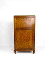将图片加载到图库查看器,Bar Art Déco en noyer et loupe d'orme, France, circa 1925