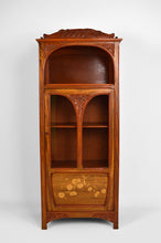 将图片加载到图库查看器,Vitrine Art Nouveau par Gauthier-Poinsignon en acajou sculpté et marqueté, vers 1910