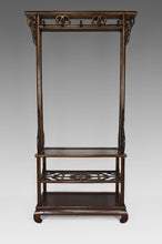 将图片加载到图库查看器,Vestiaire / porte manteau asiatique en bois sculpté de dragons