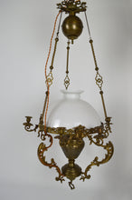 将图片加载到图库查看器,Lustre monte-baisse Napoléon III en bronze et laiton