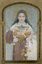 将图片加载到图库查看器,Lithographie Sainte Thérèse de Lisieux par Edgard Maxence, 1927
