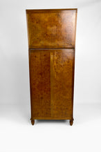 将图片加载到图库查看器,Bar Art Déco en noyer et loupe d'orme, France, circa 1925