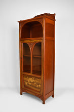 将图片加载到图库查看器,Vitrine Art Nouveau par Gauthier-Poinsignon en acajou sculpté et marqueté, vers 1910