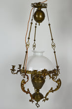 将图片加载到图库查看器,Lustre monte-baisse Napoléon III en bronze et laiton