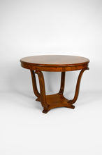 将图片加载到图库查看器,Guéridon rond Art Déco en placage de noyer, circa 1930
