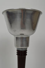 将图片加载到图库查看器,Lampe Art Déco en bois, aluminium et cuivre patiné