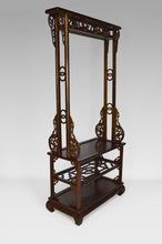 将图片加载到图库查看器,Vestiaire / porte manteau asiatique en bois sculpté de dragons