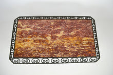 将图片加载到图库查看器,Table basse en fer forgé et plateau en marbre, circa 1940