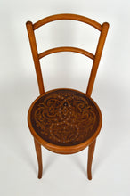 将图片加载到图库查看器,Chaise bistrot par J&J Kohn avec assise décorée