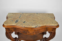 将图片加载到图库查看器,Console XIXème en noyer sculpté et plateau en marbre