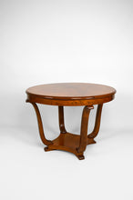 将图片加载到图库查看器,Guéridon rond Art Déco en placage de noyer, circa 1930