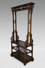 将图片加载到图库查看器,Vestiaire / porte manteau asiatique en bois sculpté de dragons