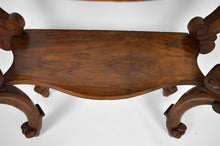 将图片加载到图库查看器,Console XIXème en noyer sculpté et plateau en marbre