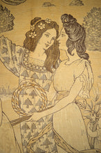 将图片加载到图库查看器,Paire de tapisseries Art Nouveau "La Fête du Printemps" par Eugène Grasset, 1900