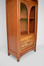 将图片加载到图库查看器,Vitrine Art Nouveau par Gauthier-Poinsignon en acajou sculpté et marqueté, vers 1910