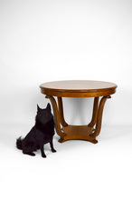 将图片加载到图库查看器,Guéridon rond Art Déco en placage de noyer, circa 1930