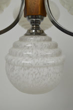 Load image into Gallery viewer, Lustre Moderniste en laiton chromé