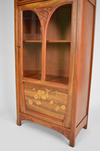 将图片加载到图库查看器,Vitrine Art Nouveau par Gauthier-Poinsignon en acajou sculpté et marqueté, vers 1910