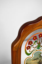将图片加载到图库查看器,Miroir Art Nouveau à scène peinte bucolique, circa 1900