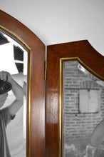 将图片加载到图库查看器,Miroir de Dressing Triptyque de style Victorien en Acajou et Laiton, circa 1880