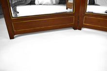 将图片加载到图库查看器,Miroir de Dressing Triptyque de style Victorien en Acajou et Laiton, circa 1880