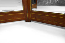 将图片加载到图库查看器,Miroir de Dressing Triptyque de style Victorien en Acajou et Laiton, circa 1880