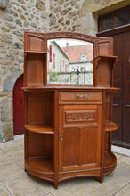 将图片加载到图库查看器,Desserte Art Nouveau en chêne sculpté de vigne, par Gauthier-Poinsignon