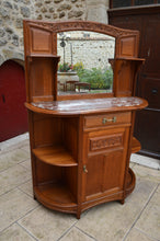 将图片加载到图库查看器,Desserte Art Nouveau en chêne sculpté de vigne, par Gauthier-Poinsignon