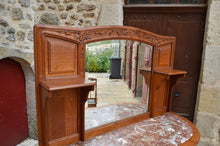 将图片加载到图库查看器,Desserte Art Nouveau en chêne sculpté de vigne, par Gauthier-Poinsignon