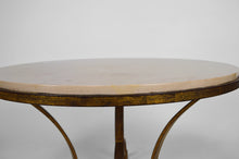 将图片加载到图库查看器,Table basse en marbre et fer forgé doré par Raymond Subes, vers 1935
