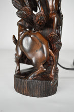 将图片加载到图库查看器,Lampe africaine en ébène sculpté