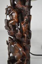将图片加载到图库查看器,Lampe africaine en ébène sculpté
