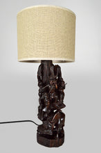 将图片加载到图库查看器,Lampe africaine en ébène sculpté