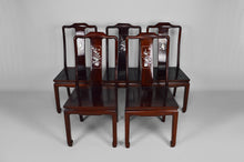 将图片加载到图库查看器,Importante Salle à Manger Asiatique en bois marqueté de nacre, milieu XXe