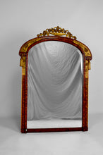 将图片加载到图库查看器,Miroir Art Déco, dorure et loupe d'Amboine, dans le goût de Maurice Dufrène, circa 1925