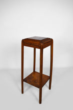 将图片加载到图库查看器,Sellette Art Déco en bois sculpté et marbre, France, circa 1925