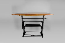 将图片加载到图库查看器,Table d'architecte industrielle ajustable en fonte, circa 1900