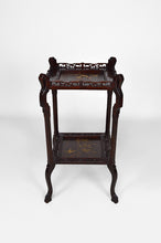 将图片加载到图库查看器,Guéridon japonisant en bois sculpté et panneaux laqués, France, vers 1880