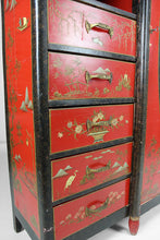 将图片加载到图库查看器,Armoire laquée Art Déco d'inspiration Asiatique attribuée à Eugène Tabouret, circa 1925