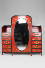 将图片加载到图库查看器,Armoire laquée Art Déco d'inspiration Asiatique attribuée à Eugène Tabouret, circa 1925