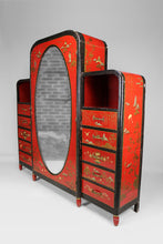 将图片加载到图库查看器,Armoire laquée Art Déco d'inspiration Asiatique attribuée à Eugène Tabouret, circa 1925