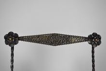 将图片加载到图库查看器,Grand miroir ovale Art Déco en fer forgé, vers 1925