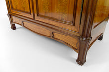 将图片加载到图库查看器,Armoire Art Nouveau marquetée en acajou, France, circa 1900