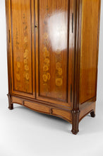 将图片加载到图库查看器,Armoire Art Nouveau marquetée en acajou, France, circa 1900