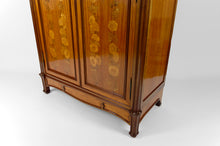 将图片加载到图库查看器,Armoire Art Nouveau marquetée en acajou, France, circa 1900
